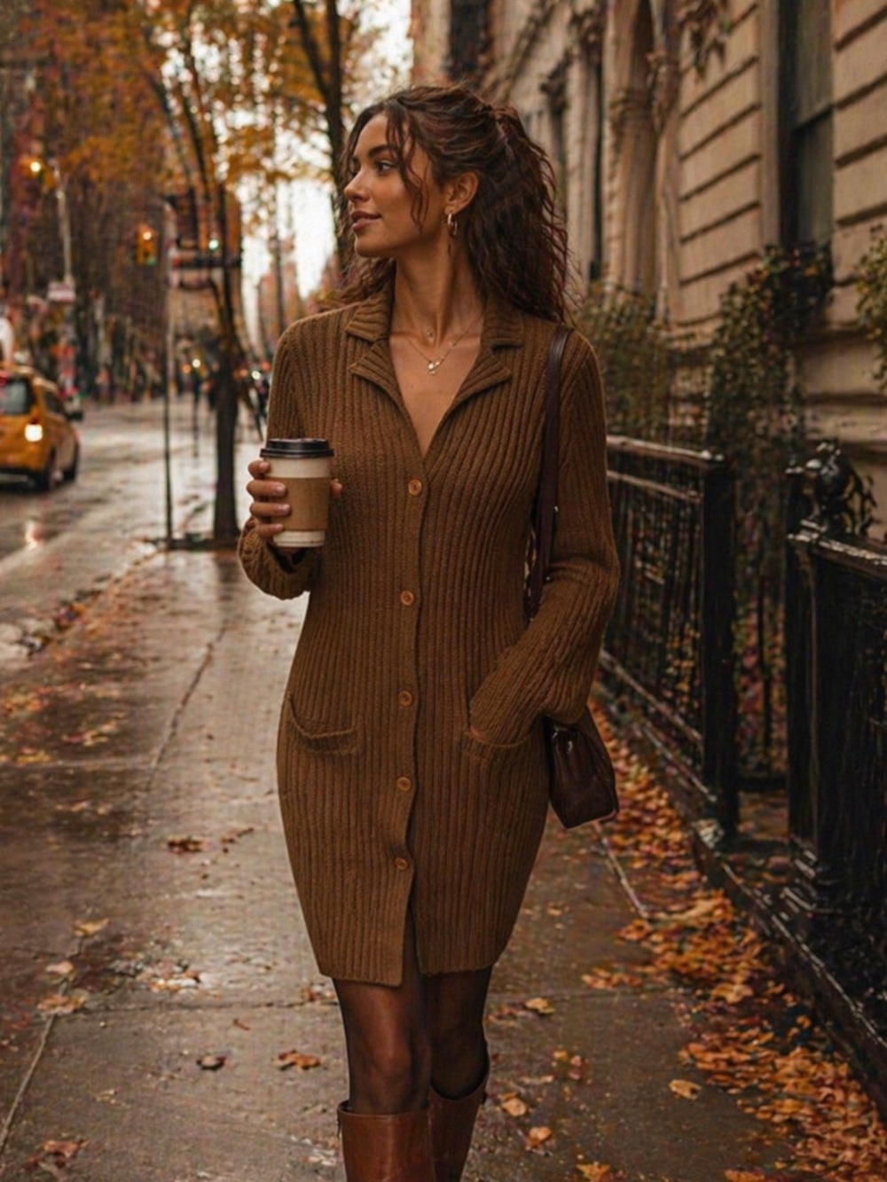 Jones New York Vintage Medium Merino Wool Ribbed Button Cardigan Y2K Minimalist - Picture 7 of 7